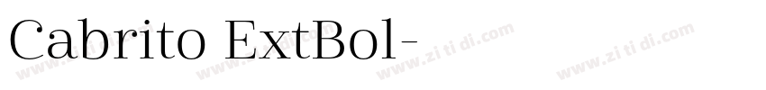 Cabrito ExtBol字体转换 Cabrito ExtBol字体转换